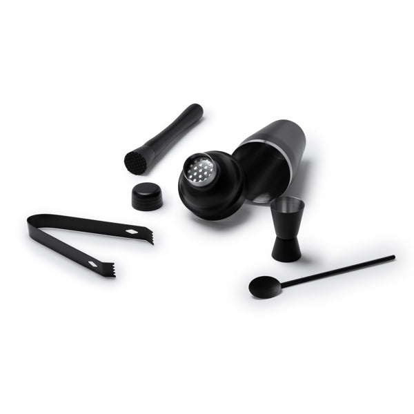 🍸 Set de Cóctel en Acero Inoxidable Negro - PISCO