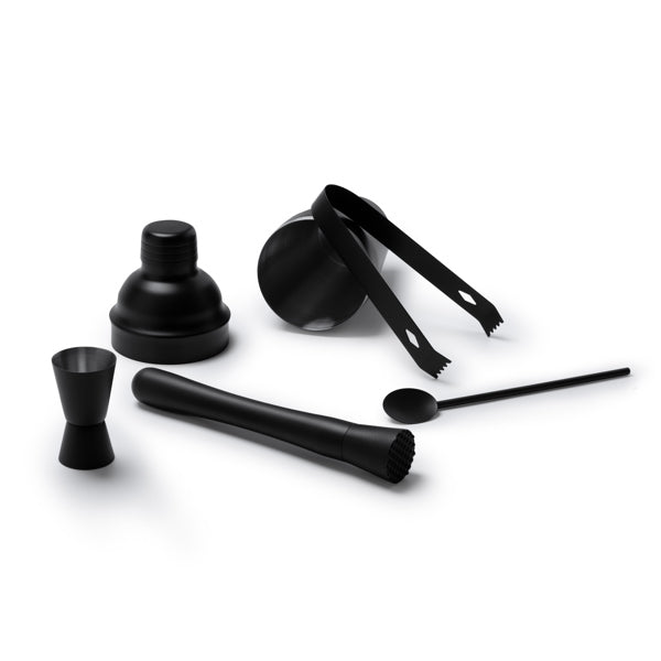 🍸 Set de Cóctel en Acero Inoxidable Negro - PISCO