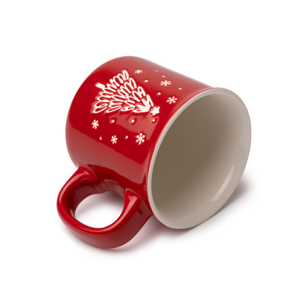 🎄 Taza de Cerámica con Relieve Árbol de Navidad –
