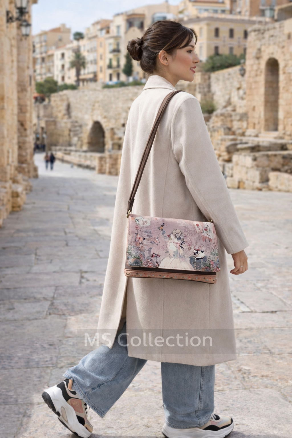 Bolso bandolera artístico con protección RFID  C-275