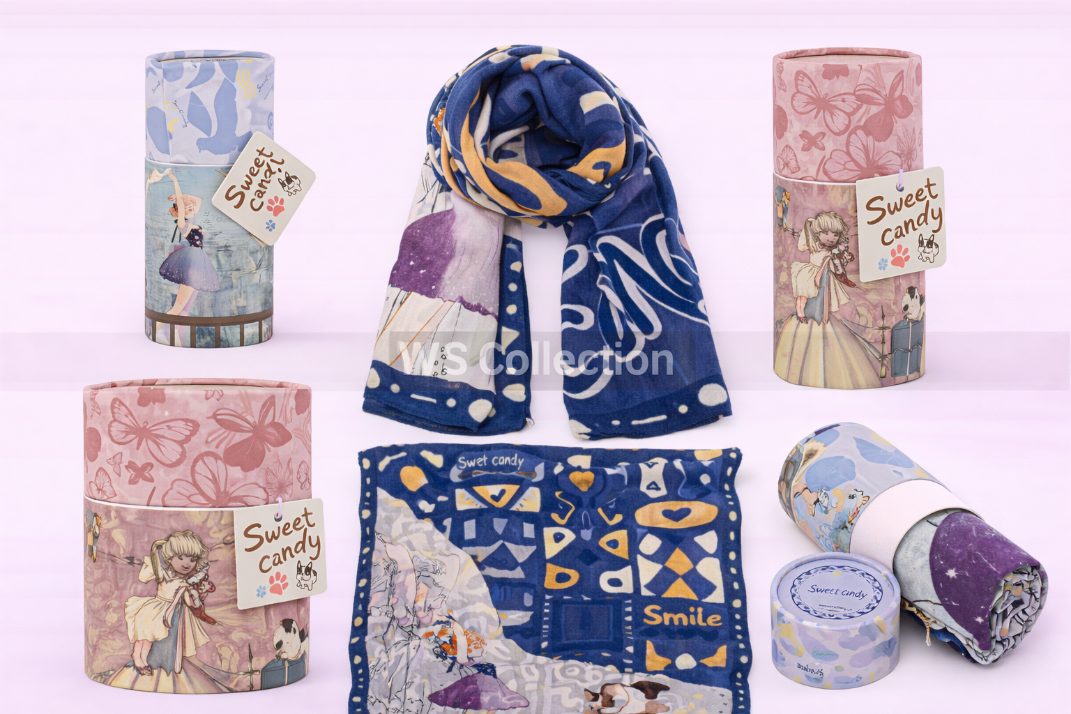 Pañuelo artístico con caja redonda Premiun C-354