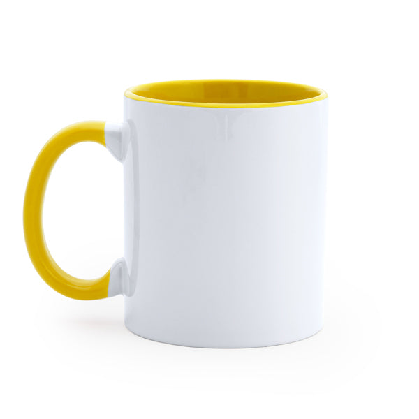 ☕ Taza de Cerámica Color Interior & Asa – 350 ml ✨MANGO