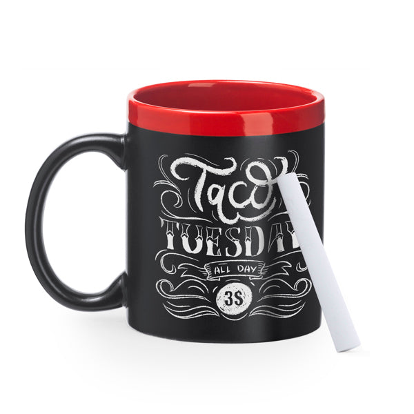 ☕ Taza Pizarra con Tiza – 350 ml ✨PALTA