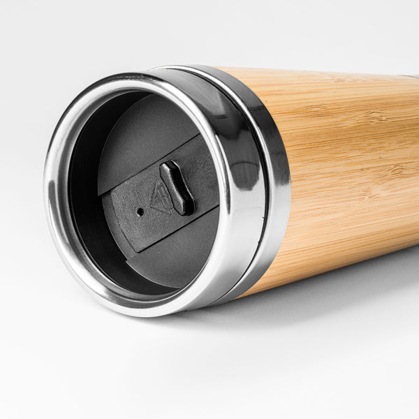 🥤 Vaso de Acero Inoxidable y Bambú – 500 ml-YABA