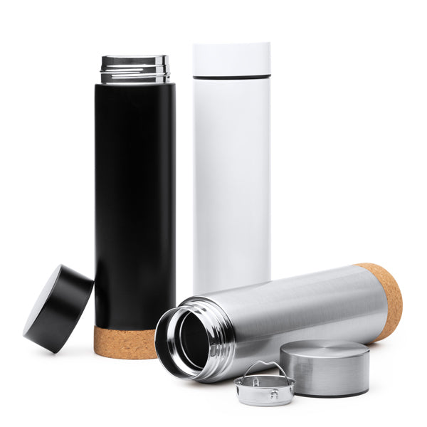 🥤 Termo Tayox de Acero Inoxidable con Infusor y Base de Corcho – 460 ml ✨TAYOX