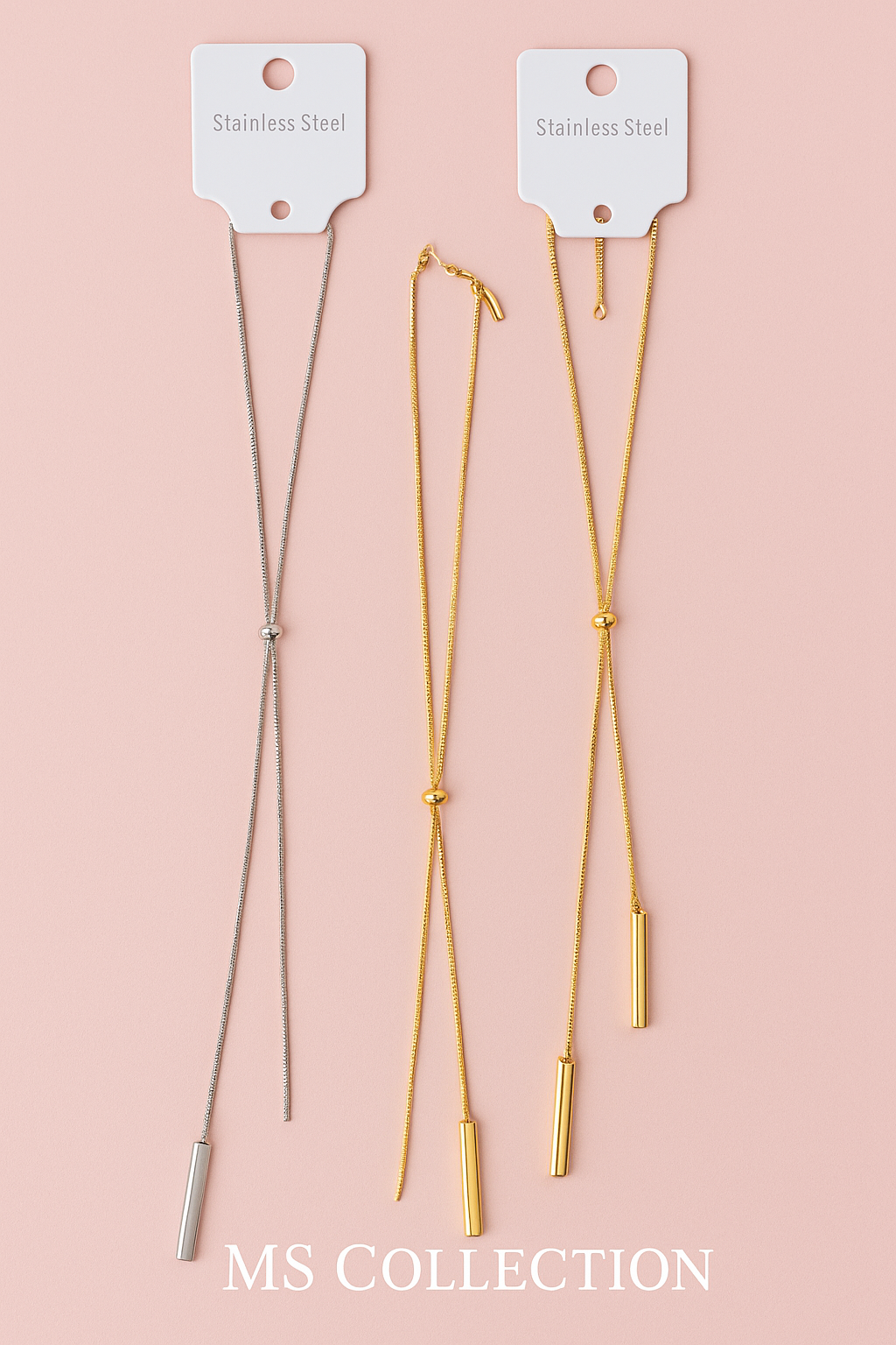 Collar Minimalista de Acero Inoxidable – Dorado y Plateado *35180*