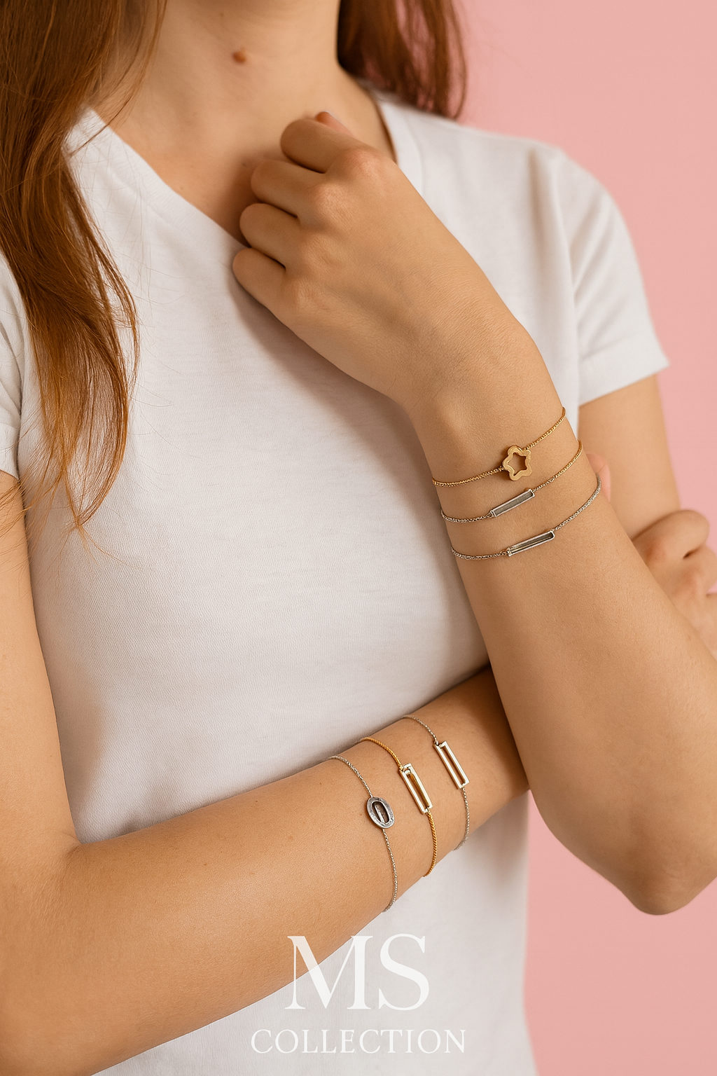 Pulseras Minimalistas de Acero Inoxidable – Doradas y Plateadas *35201*