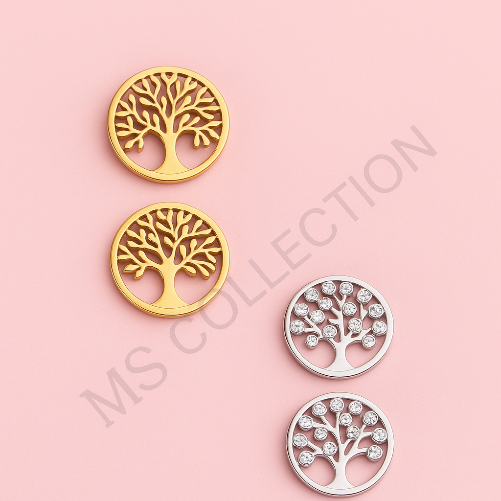 Pendientes de acero inoxidable tipo botón – elegancia y durabilidad *35760*