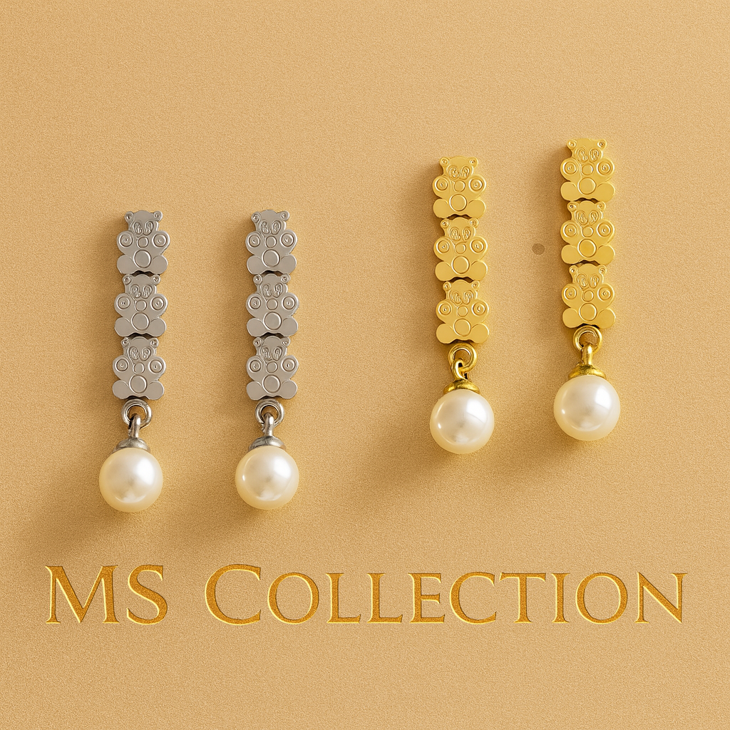 Pendientes de Acero Inoxidable Premium con Detalles Elegantes y Perla