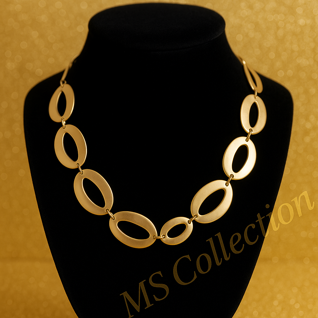 Collar tipo cadena ovalado de Zamak