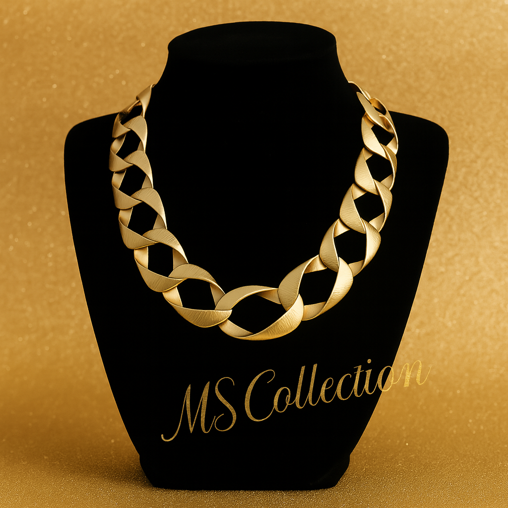 Collar Dorado de Cobre Bañado