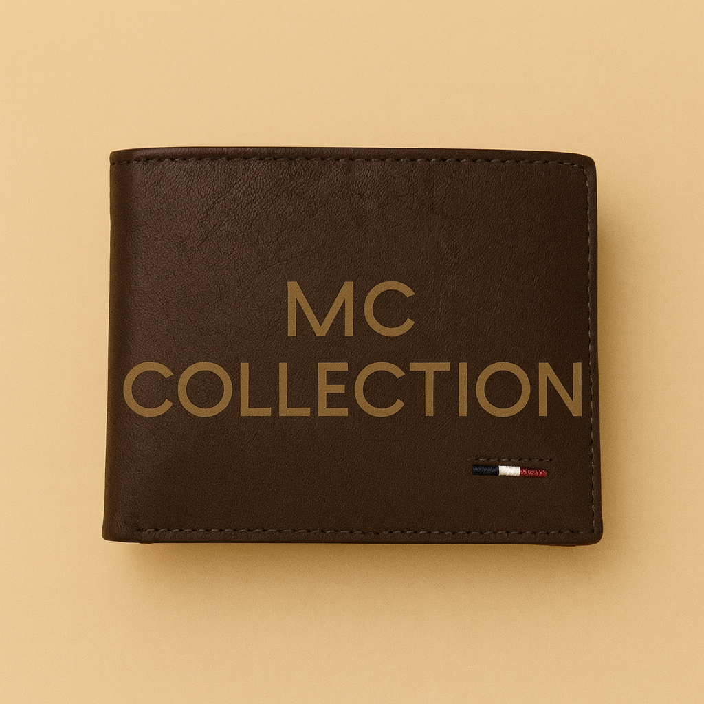 Billetera de hombre de cuero genuino Bifold