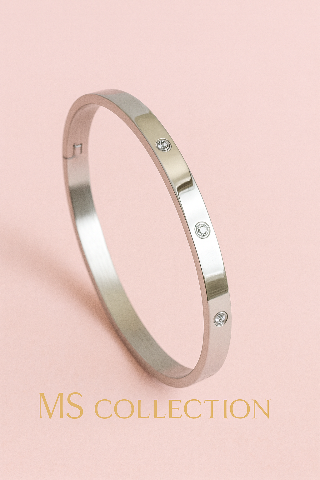 Pulseras Elegantes de Acero Inoxidable con Apertura Lateral