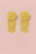 Pendientes de acero inoxidable dorado