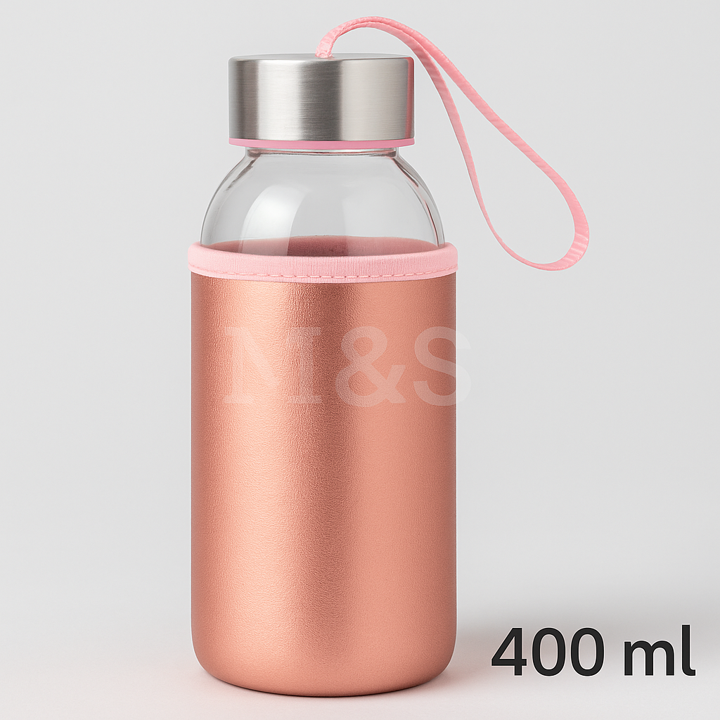Botella de Cristal con Funda Brillante Enchantée · 300ml & 400ml