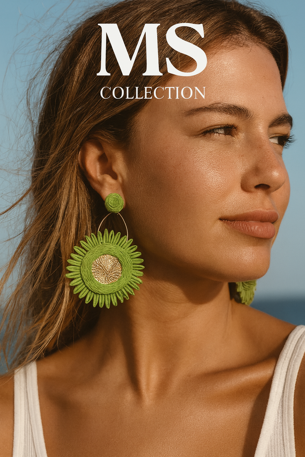 Pendientes artesanales estilo flor *900130*