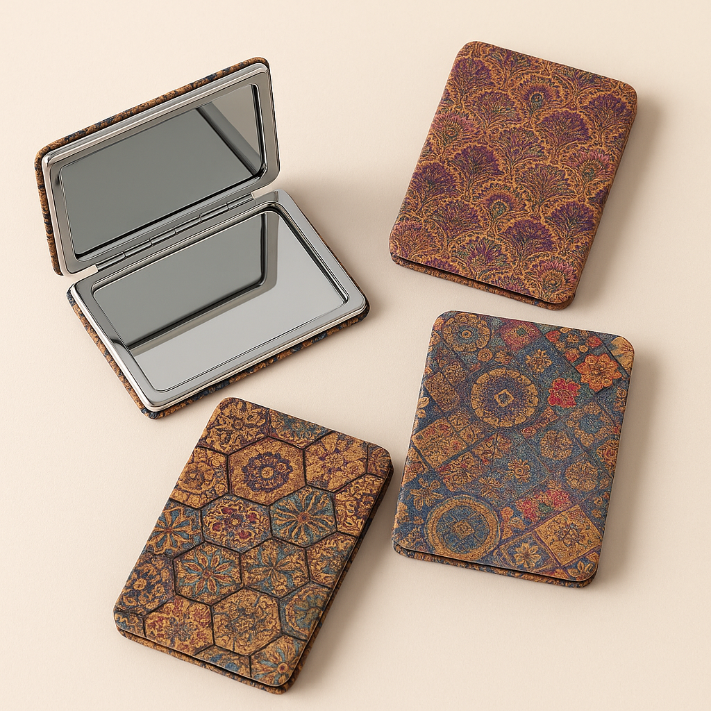 Espejo Compacto Rectangular Vintage · Colección Azulejos & Mandalas *ERM100*