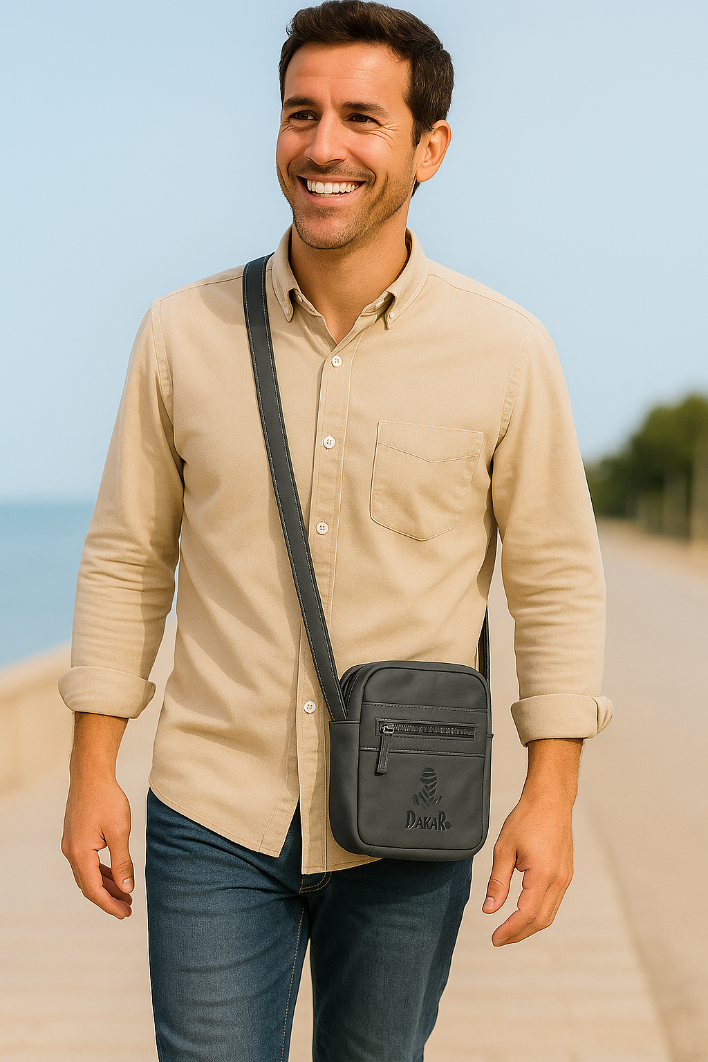 Bandolera de Piel Dakar Compacta - Cuero ovino