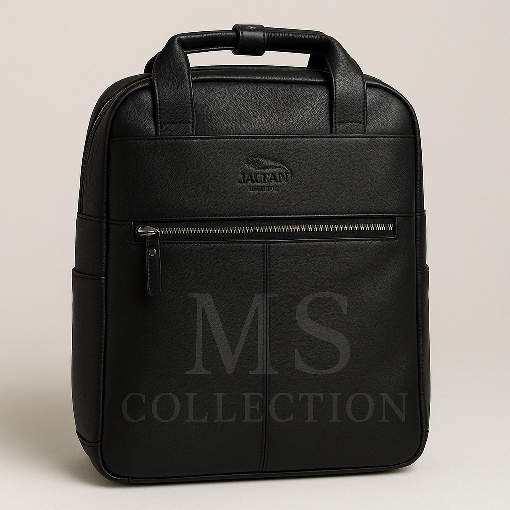 Mochila Ejecutiva de Piel Ovina Jaguar – Negro