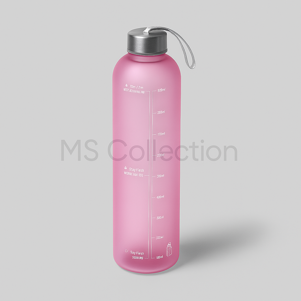 Botella Hidratación 1L – Cuerpo Translúcido con Indicador YOGER