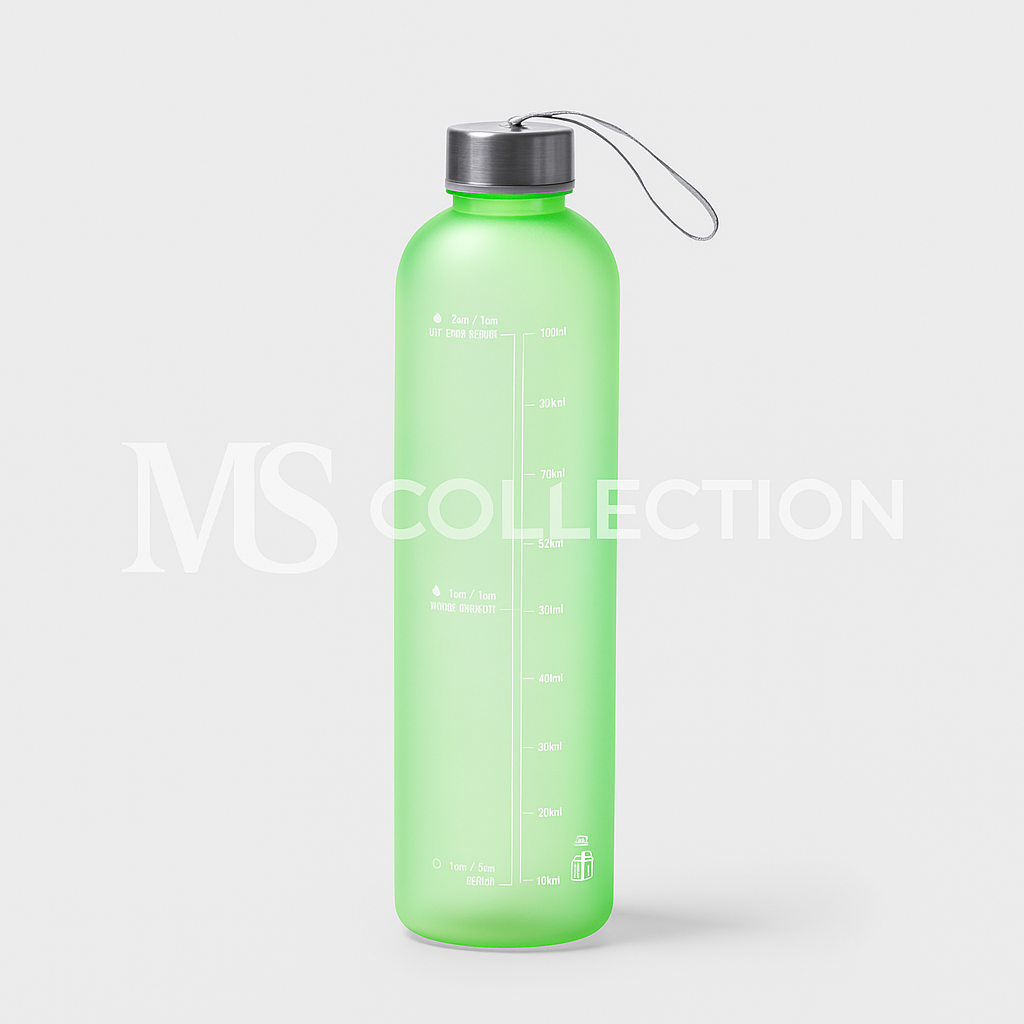 Botella Hidratación 1L – Cuerpo Translúcido con Indicador YOGER