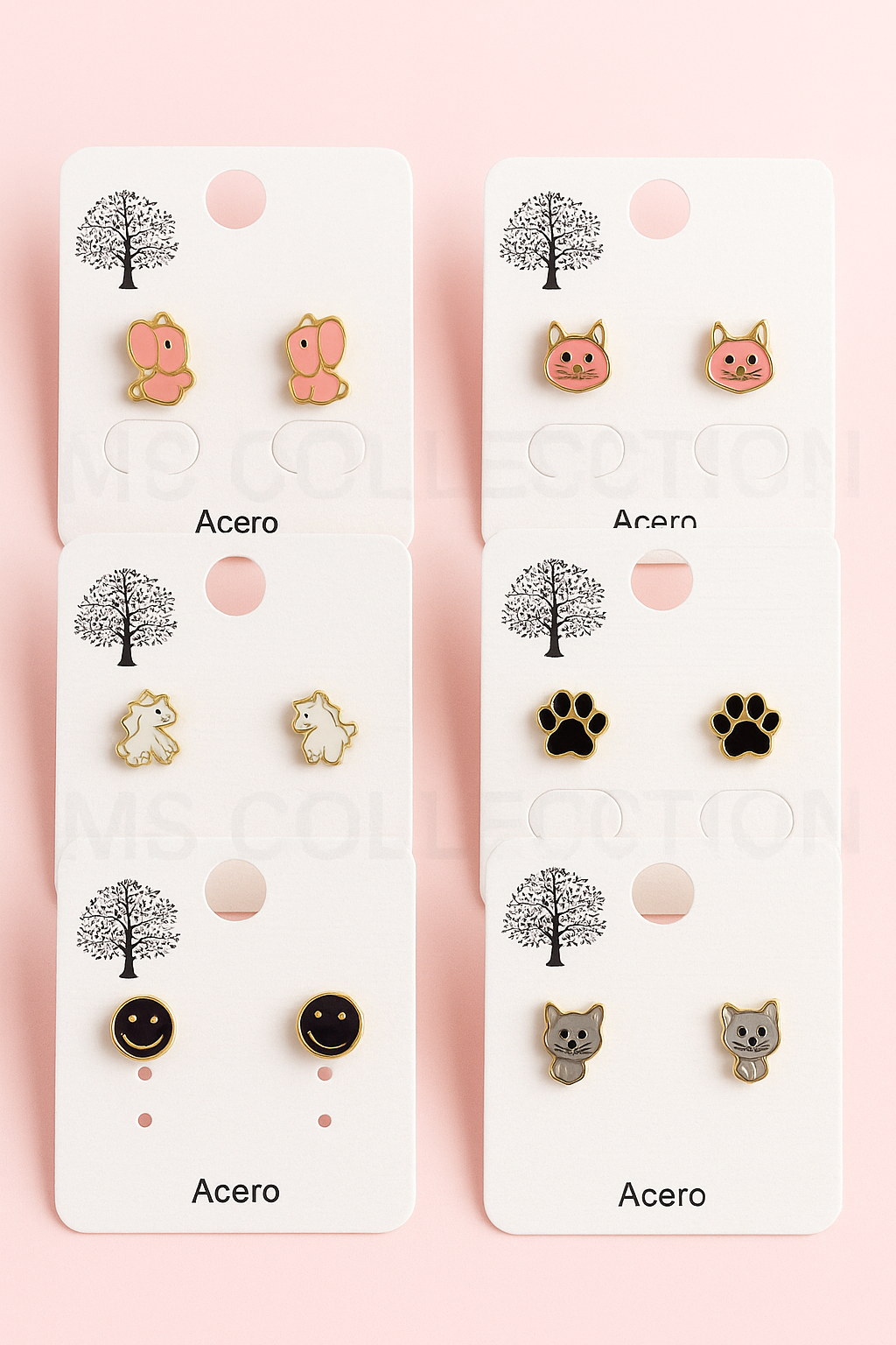 Pendientes de botón para niñas de acero inoxidable *35 100*