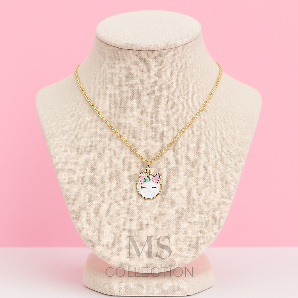 Collares de niña en acero inoxidable – Diseños divertidos y coloridos * ES1215*