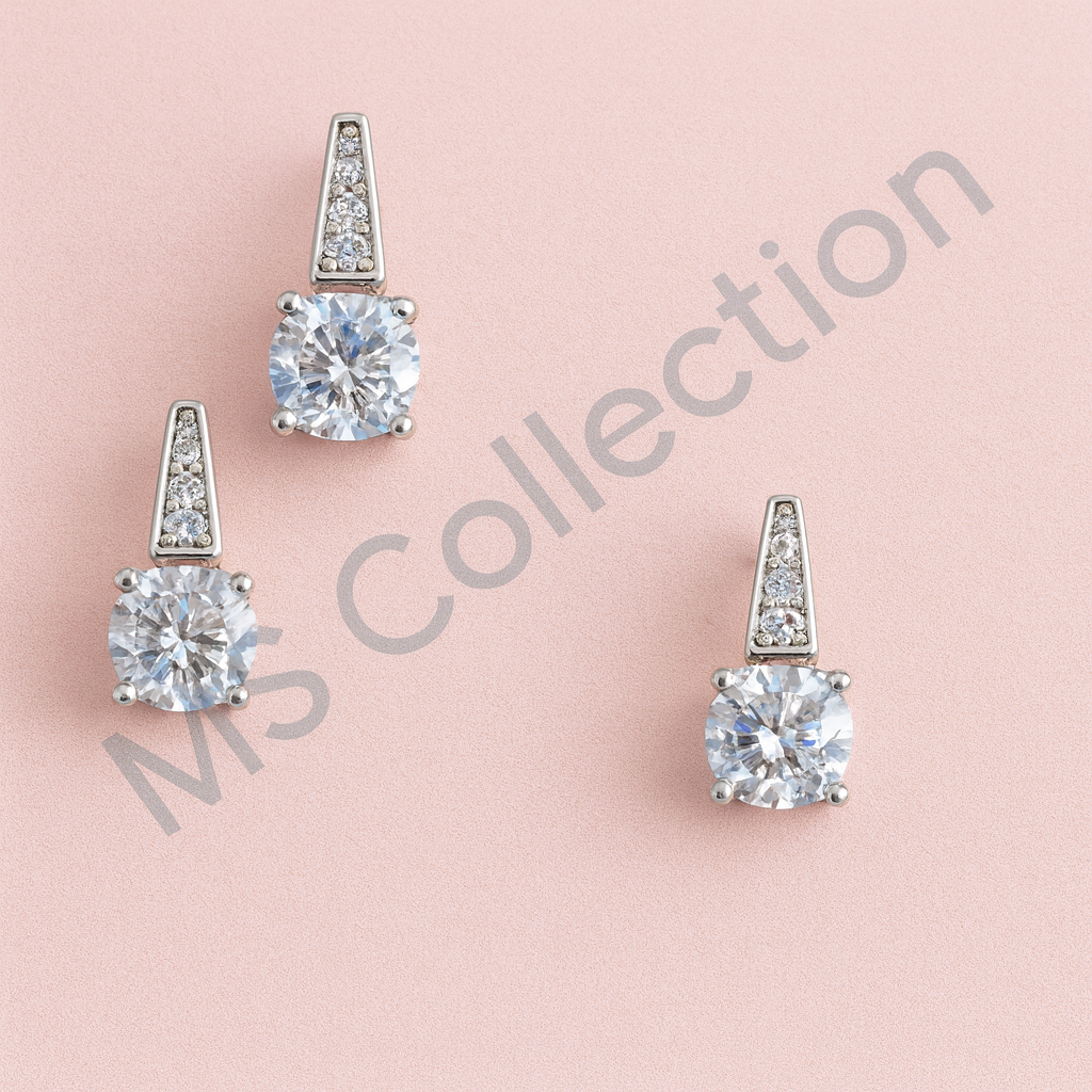 Pendientes de acero inoxidable tipo botón – elegancia y durabilidad *35760*