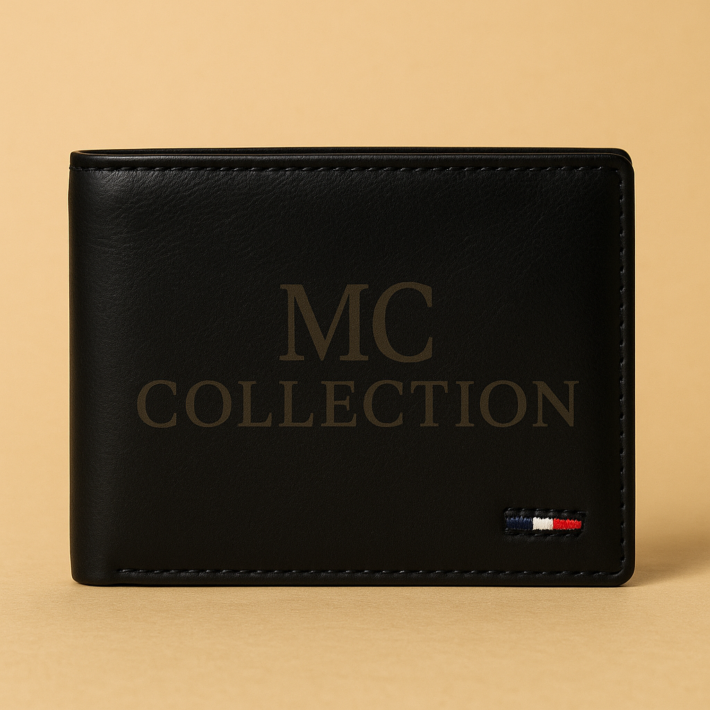 Billetera de hombre de cuero genuino Bifold