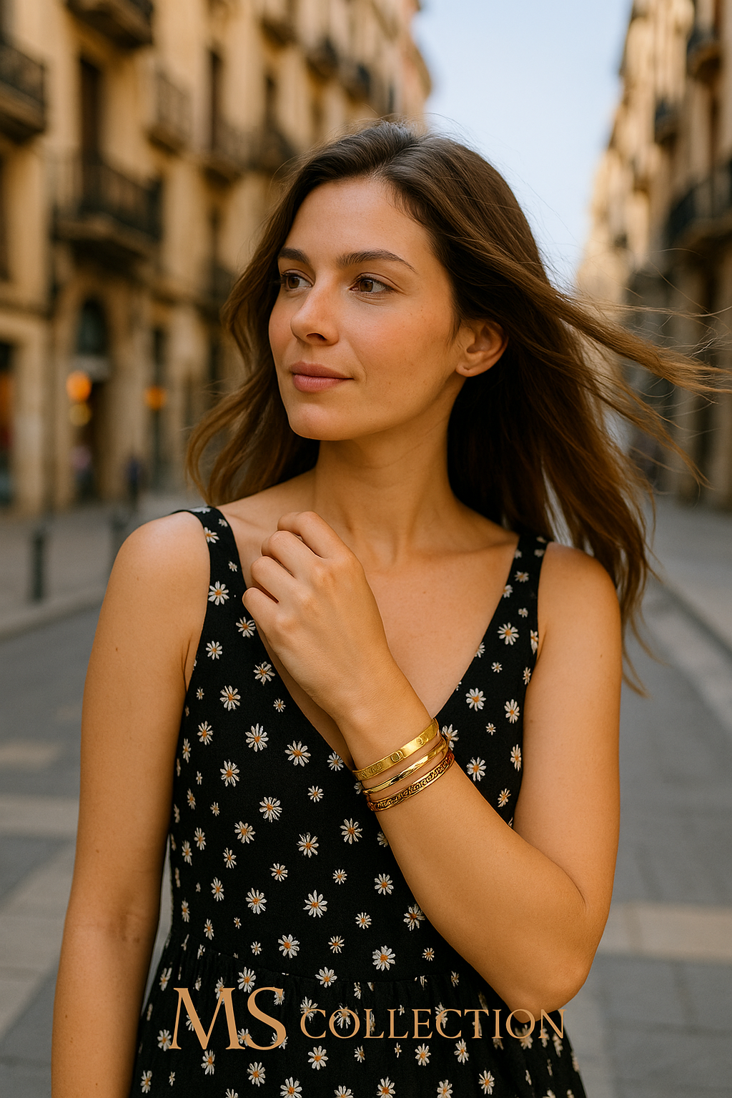 Pulseras Elegantes de Acero Inoxidable con Apertura Lateral