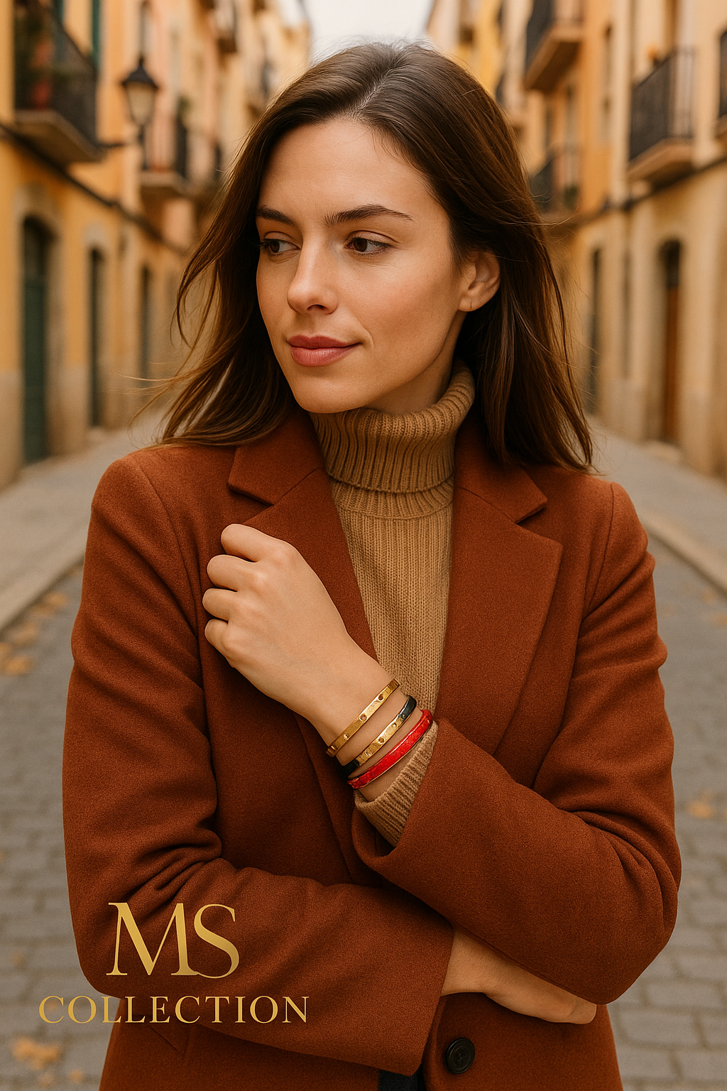 Pulseras Elegantes de Acero Inoxidable con Apertura Lateral