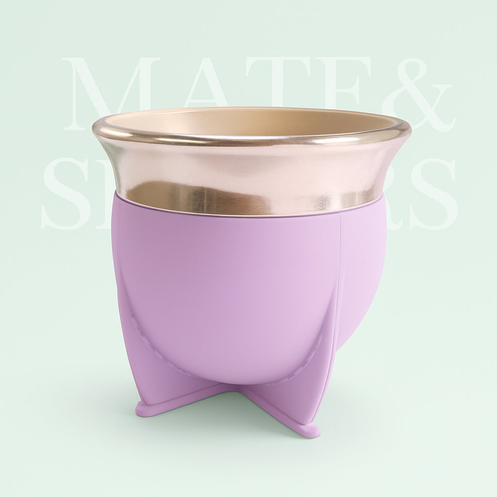 Mate de Colores con Ribete Metálico 🧉