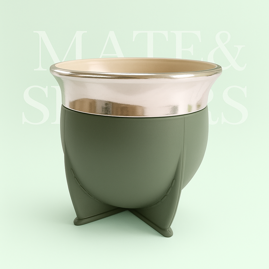 Mate de Colores con Ribete Metálico 🧉