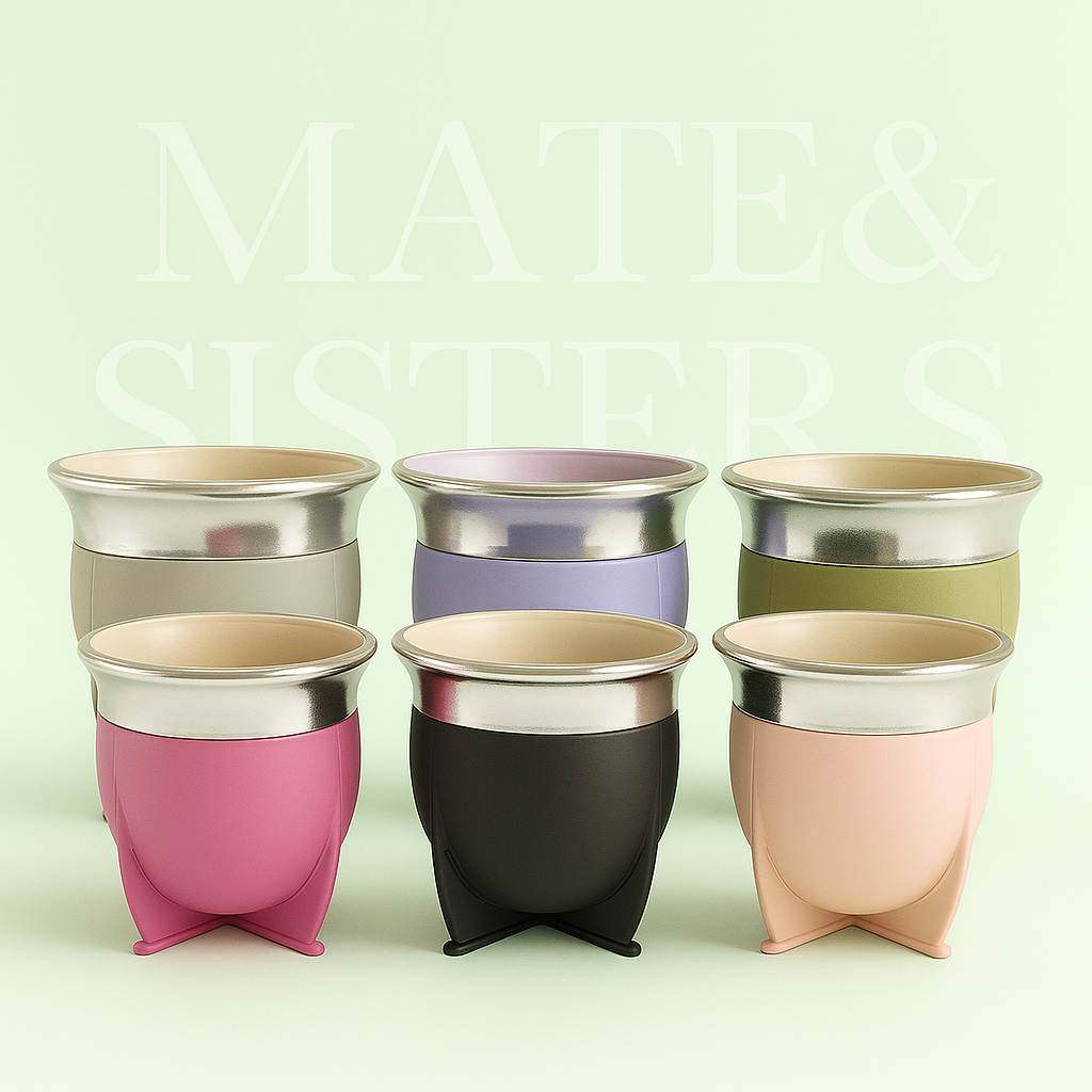 Mate de Colores con Ribete Metálico 🧉