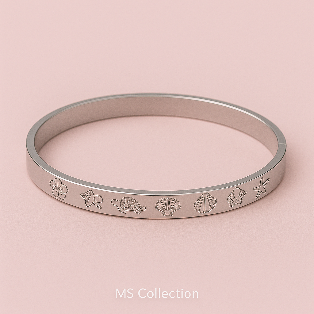 Pulseras Elegantes de Acero Inoxidable con Apertura Lateral