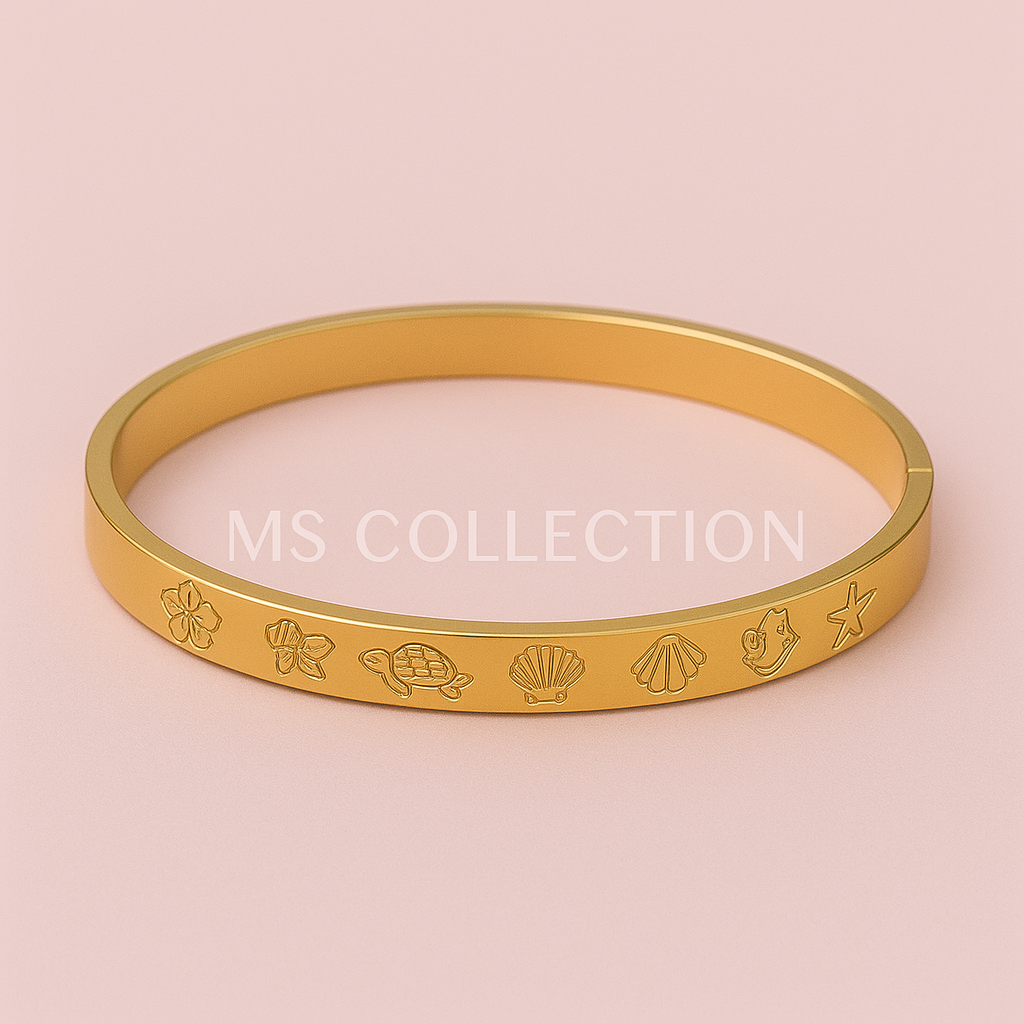 Pulseras Elegantes de Acero Inoxidable con Apertura Lateral