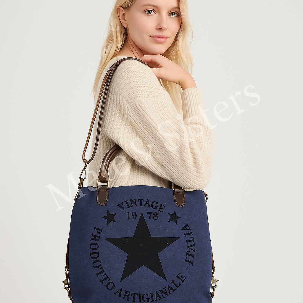Bolso Bandolera Vintage con asa de piel*235051