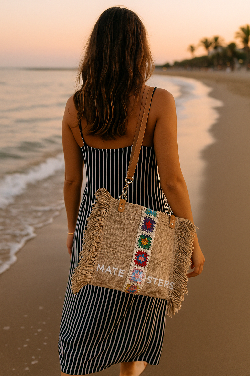 Bolso Boho con Flecos y Detalles Crochet 245002*