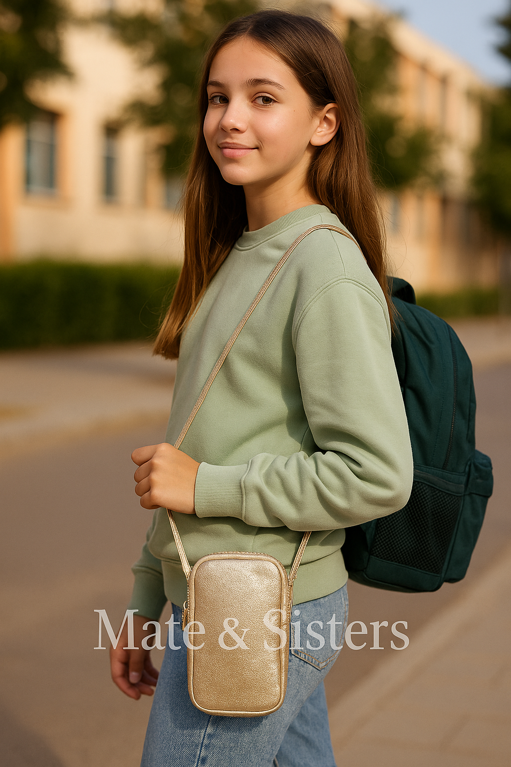 Bolso Bandolera para Móvil de Piel Auténtica – Hecho en Italia *6165*