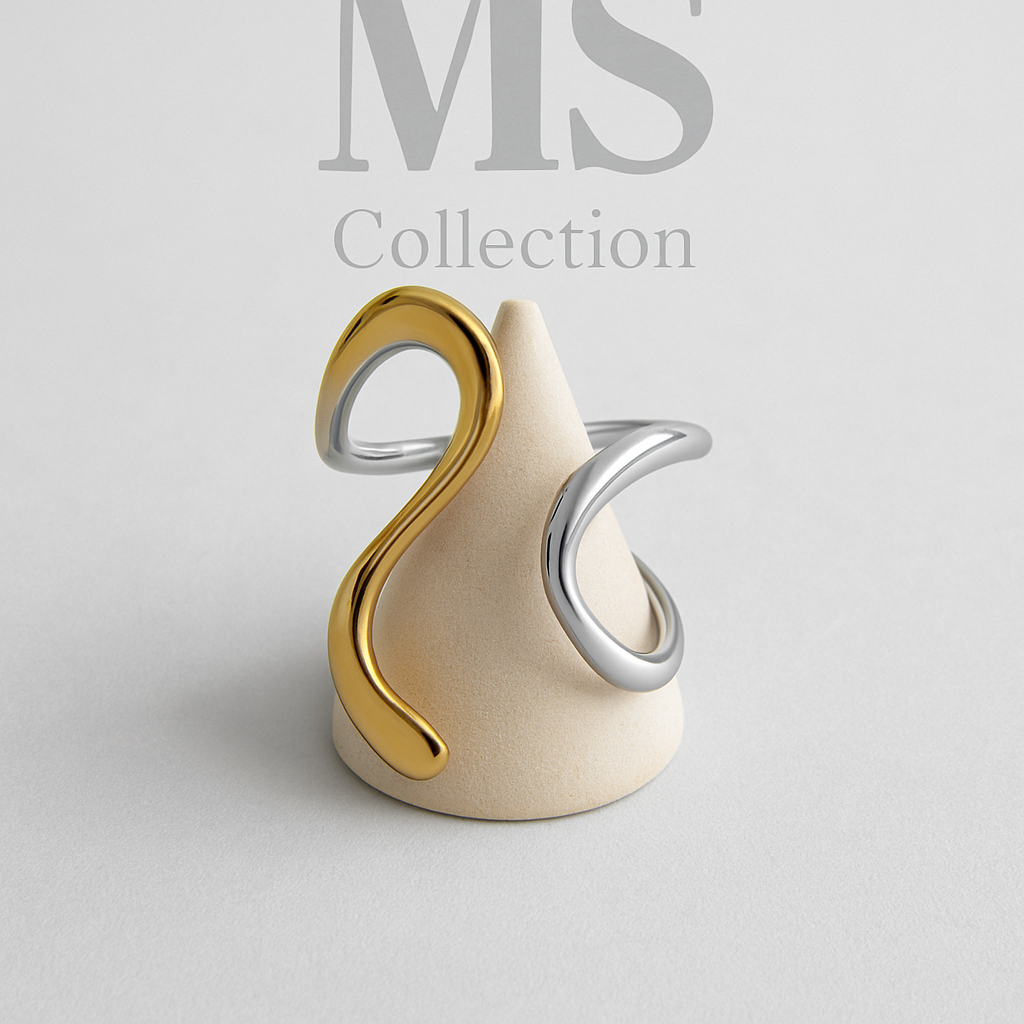 Anillos Acero Dorado y Plateado | MS Collection *700250*