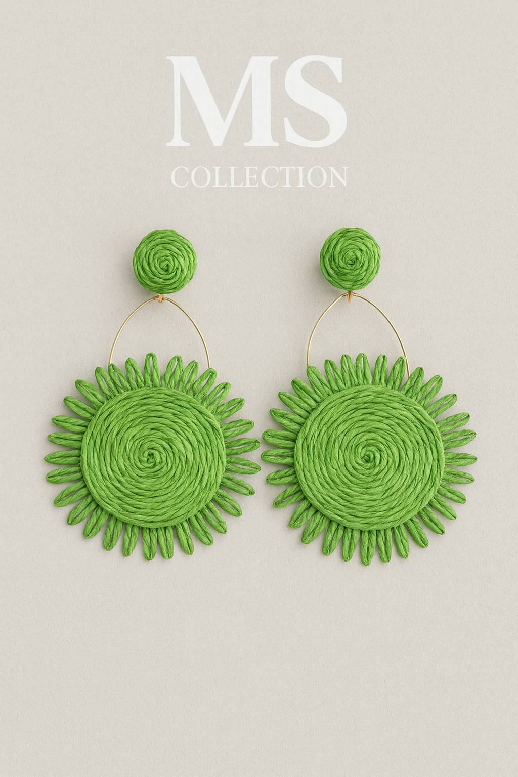 Pendientes artesanales estilo flor *900130*