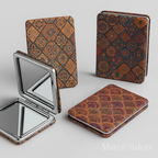 Espejo Compacto Rectangular Vintage · Colección Azulejos & Mandalas *ERM100*