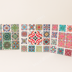 Posavasos de Cerámica con Base de Corcho · Diseños Mandala & Mosaico *QD310*