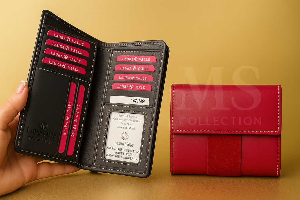 Cartera de Piel  de mujer con Protección RFID*  Laura Valle*