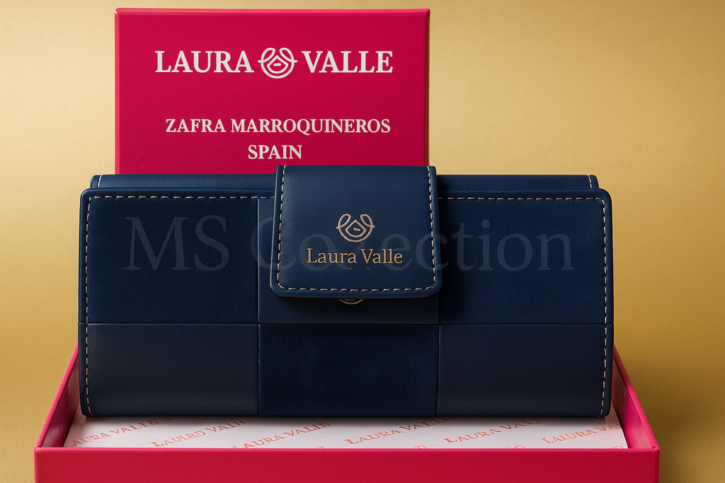 Cartera de Piel  de mujer con Protección RFID*  Laura Valle*