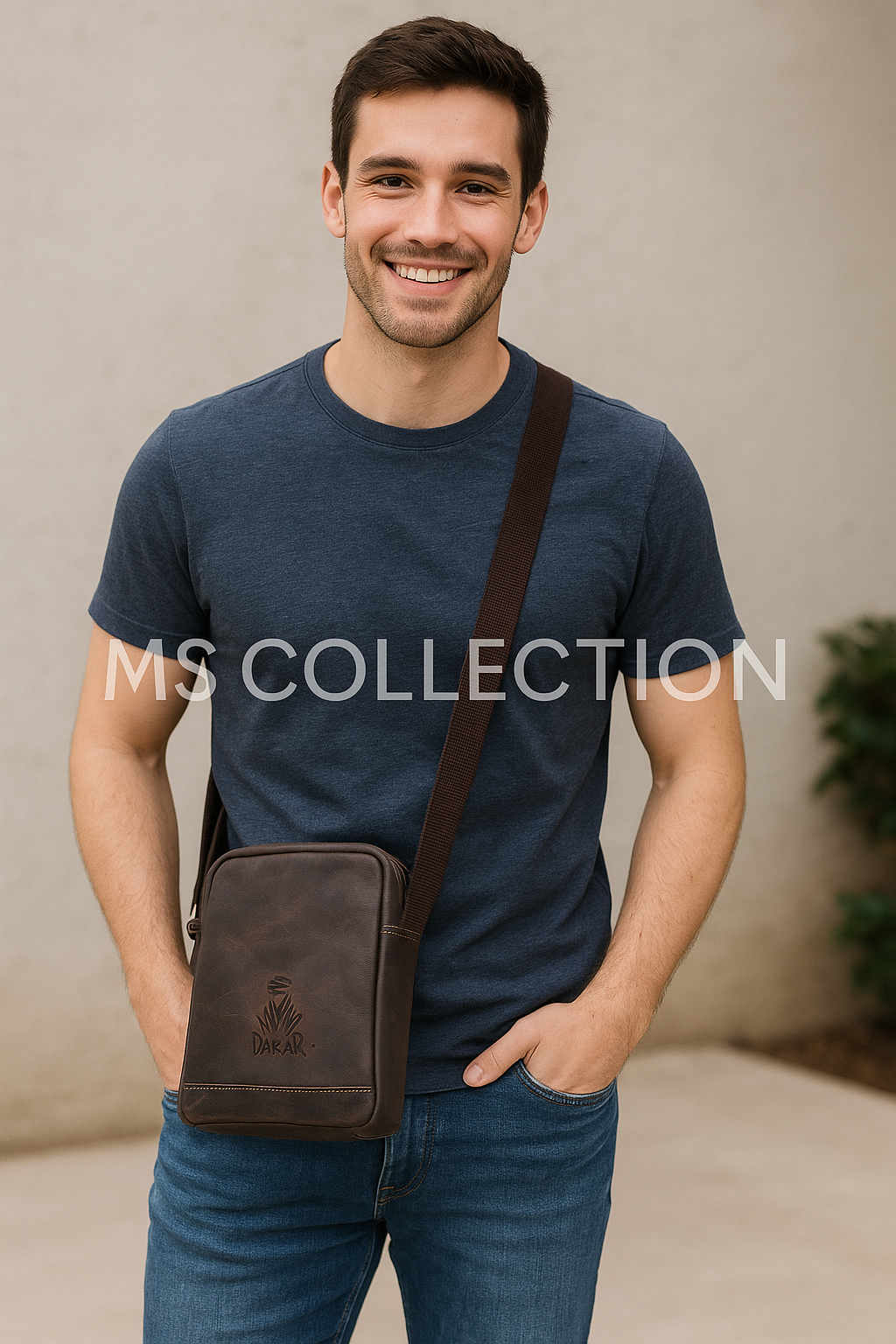 Bandolera Dakar de Cuero – Tamaño Grande 17×19