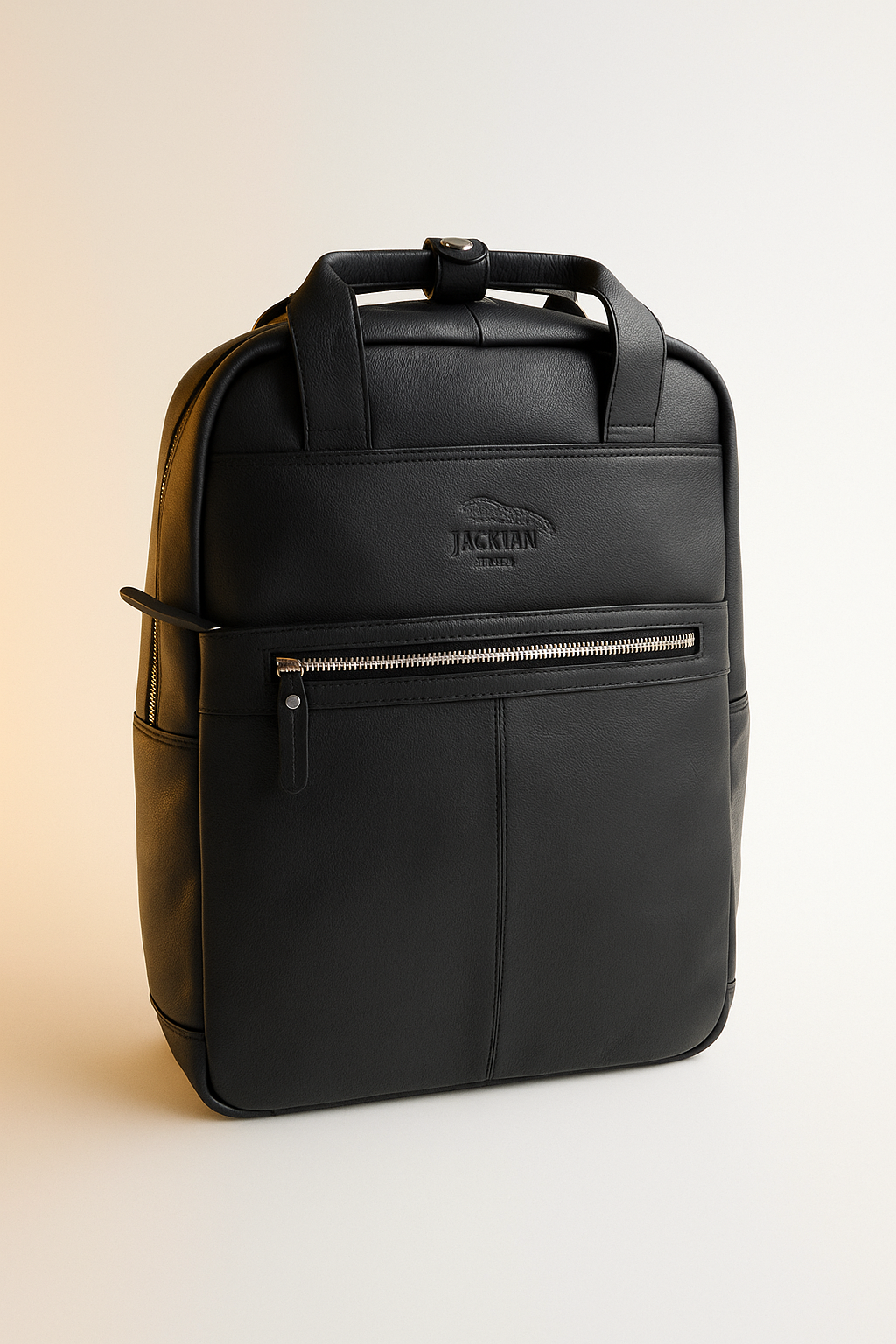 Mochila Ejecutiva de Piel Ovina Jaguar – Negro