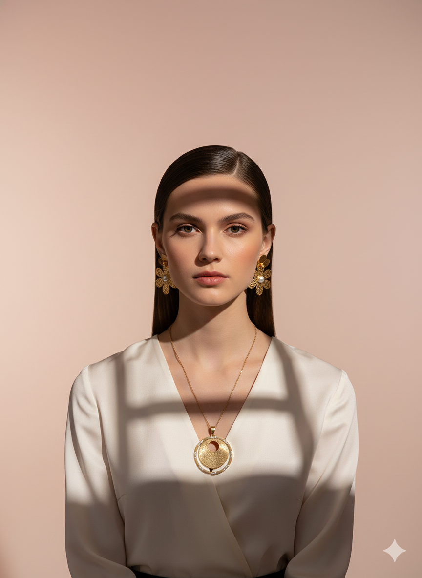 Pendientes de acero inoxidable dorado